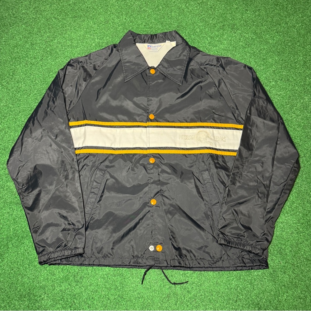 Vintage Steelers 70s 80s Stahl Urban NFL Large 24x28 Windbreaker Jacket